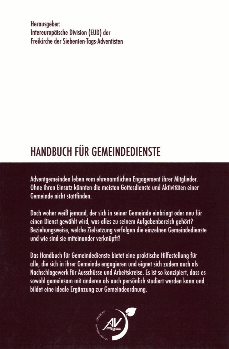 Advent-Verlag GmbH-Handbuch für Gemeindedienste_2420894_