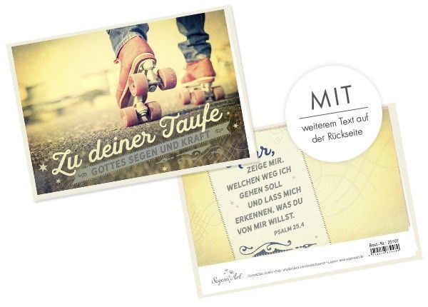 Segensart-Faltkarte: Zu deiner Taufe, Gottes Segen und Kraft_4741852_