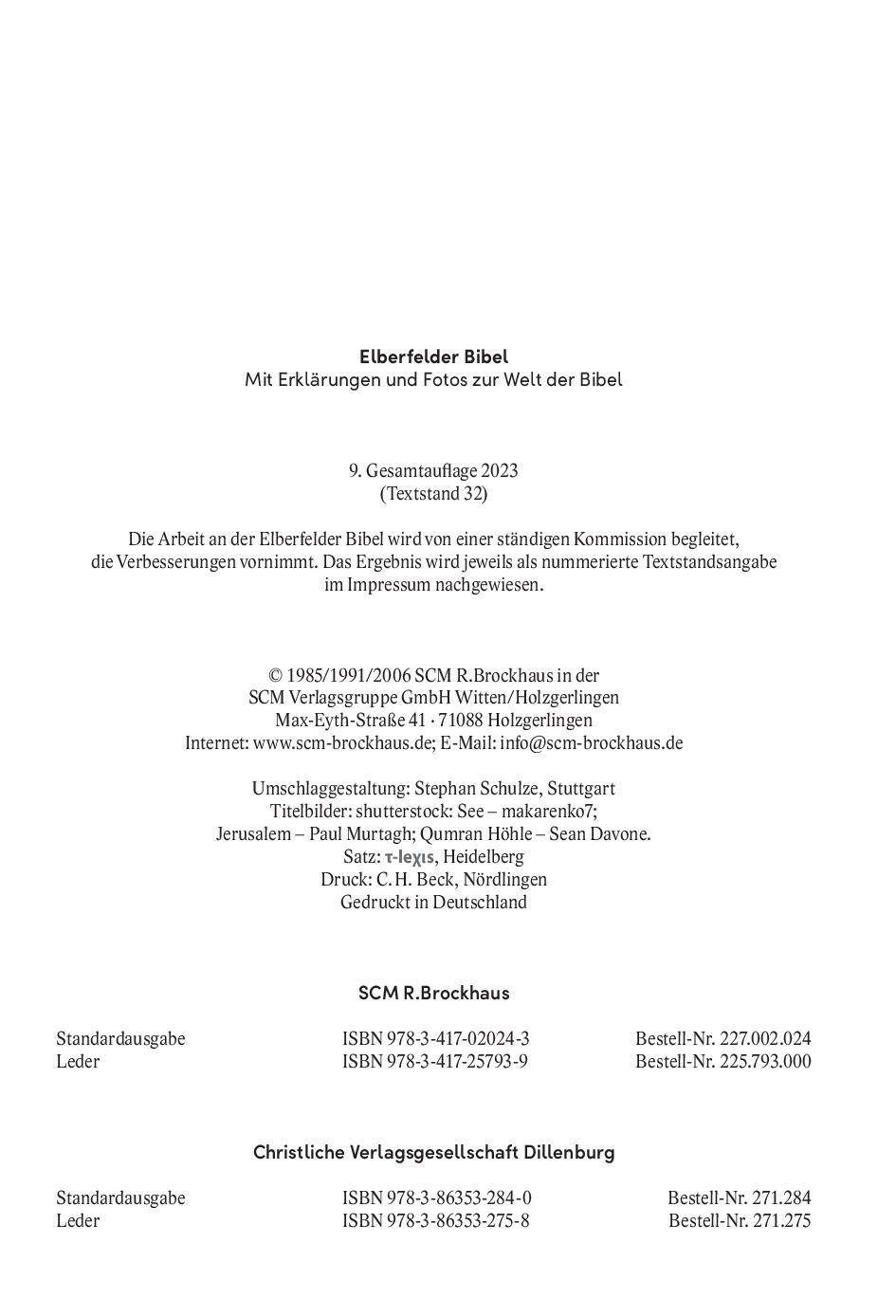 SCM Brockhaus-Bibel, Elberfelder, Brockhaus, Studienbibel mit Erklärungen und Fotos_2942766_