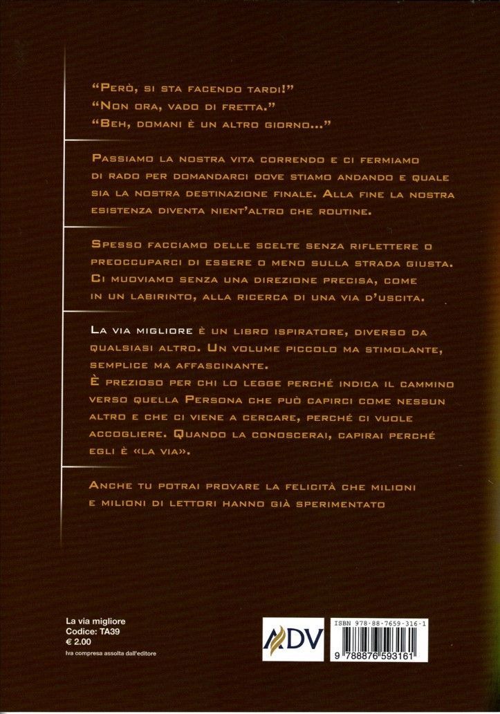 EDIZIONI ADV-Der rettende Weg, Italienisch (La via migliore)_2540597_