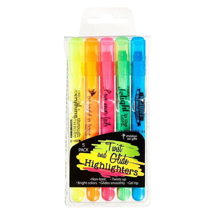Christian Art Gifts-Gel-Textmarker für die Bibel (Twist and Glide Gel Highlighter Set)_4943060_