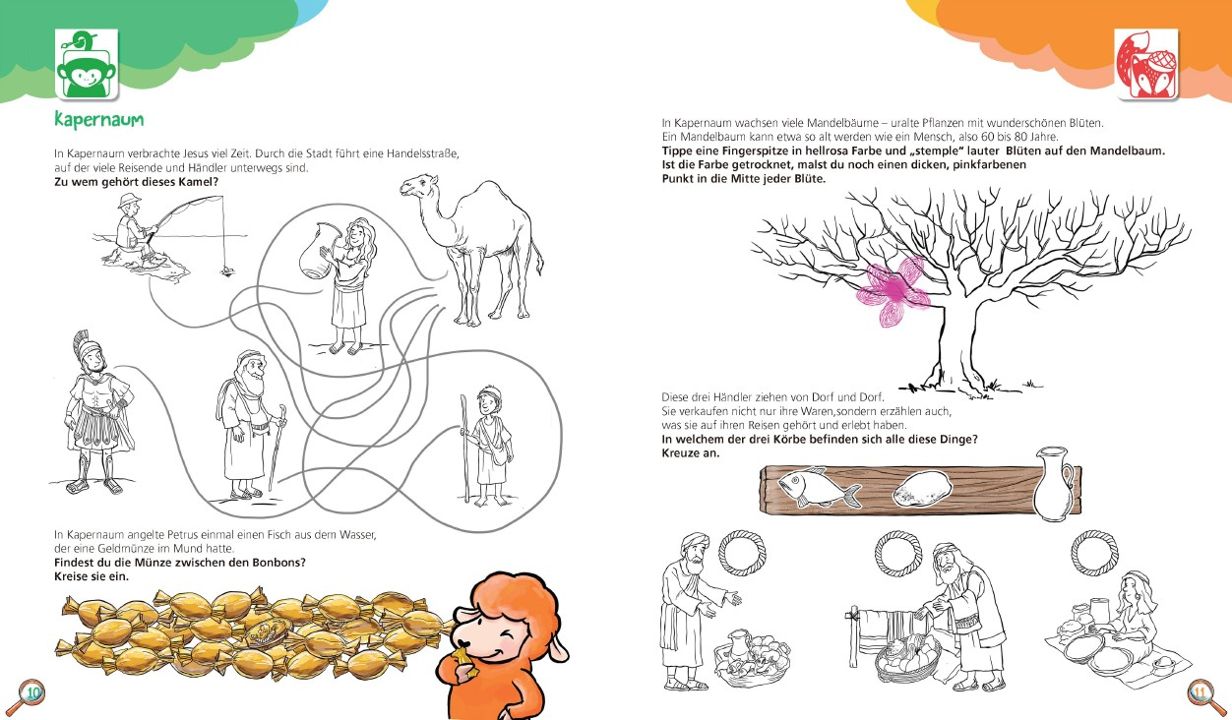 Kondoo Verlag-Malen. Spielen. Rätseln. Rund um Jesus, 4-6 Jahre_2442926_