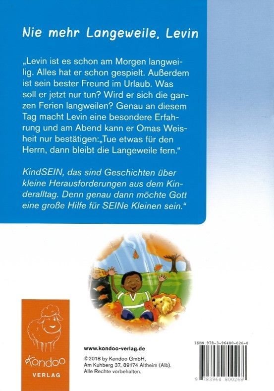 Kondoo Verlag-Nie mehr Langeweile, Levin - KindSEIN_2441259_