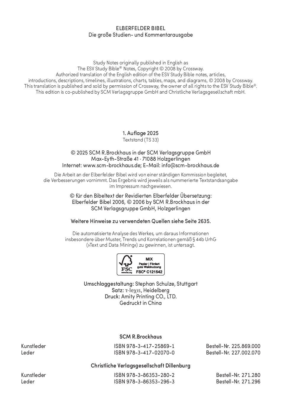 SCM Brockhaus-Bibel, Elberfelder, Brockhaus, Studienbibel mit Kommentaren_2442847_